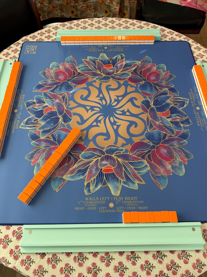 PRE-ORDER for July - Jeweled Lotus Mandala Mahjong Mat immagine 10