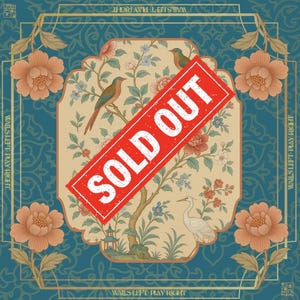 Teal Chinoiserie Mahjong Mat