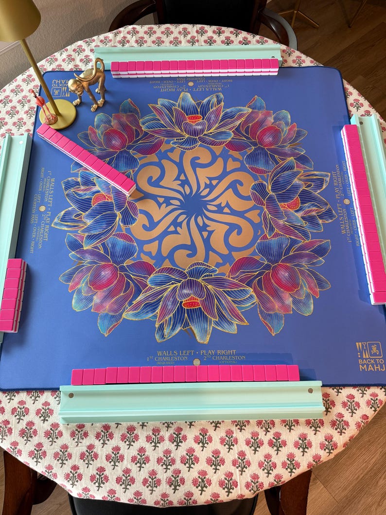 PRE-ORDER for July - Jeweled Lotus Mandala Mahjong Mat immagine 2
