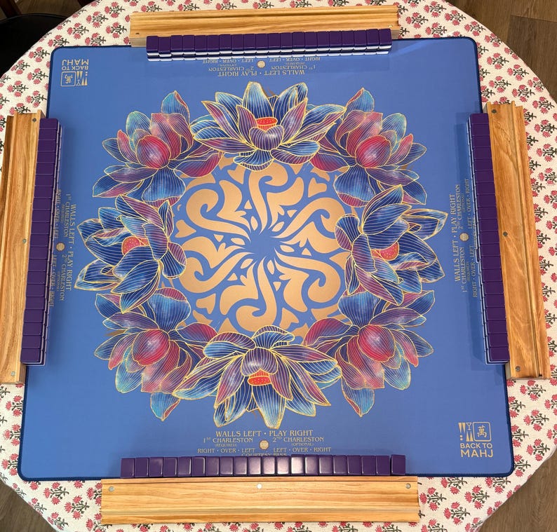 PRE-ORDER for July - Jeweled Lotus Mandala Mahjong Mat immagine 6