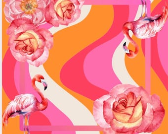 Flamingo Fun Mahjong Mat