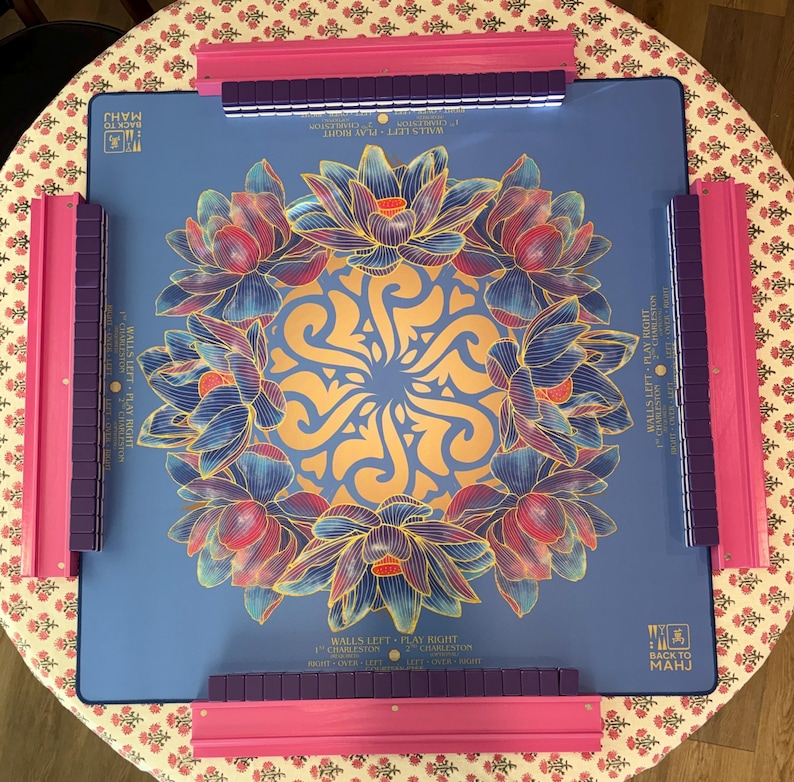 PRE-ORDER for July - Jeweled Lotus Mandala Mahjong Mat immagine 4