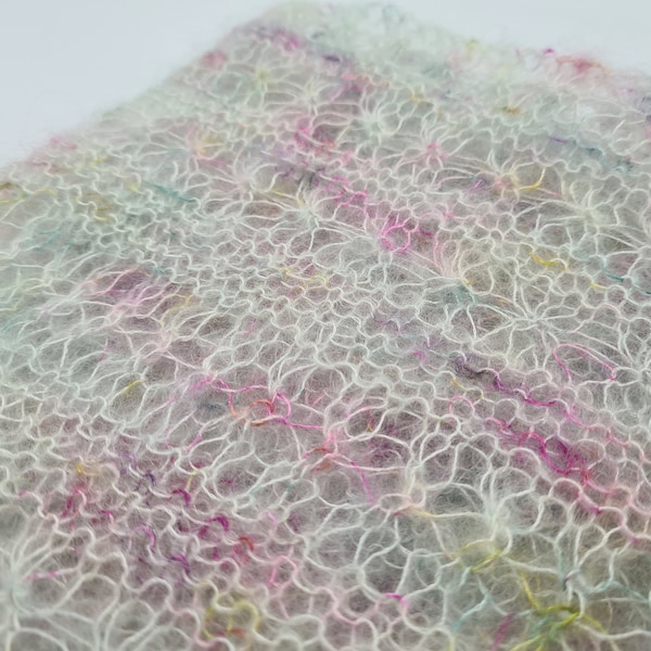 PATTERN lace cowl knitting pattern / lacy circle scarf silk mohair knit tutorial / knitted snood design pdf