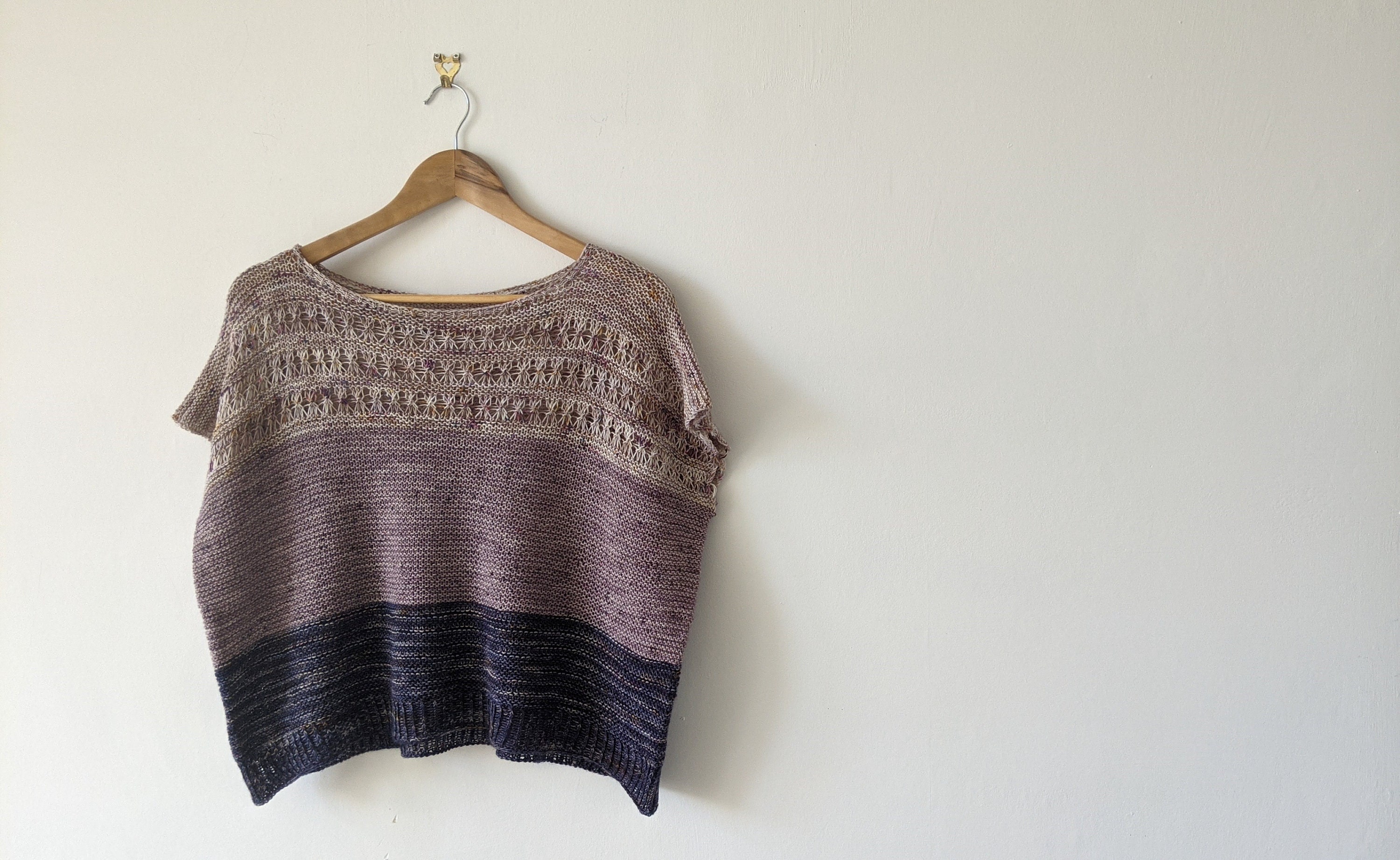 PATTERN Oversized Summer Top Knitting Pattern / Lace Crop