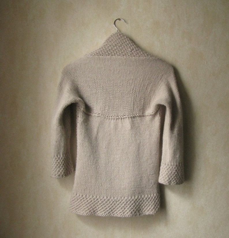 KNITTING PATTERN Chunky Cardigan Knitting Pattern Pdf / Wrap Front Cardigan Pattern / Soft Warm Textured Knit Pattern image 2