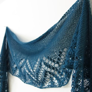 Knitting Pattern Pdf - Loch Katrine Lace Shawl / Lace Shawlette / Lace Wrap / Lace Scarf