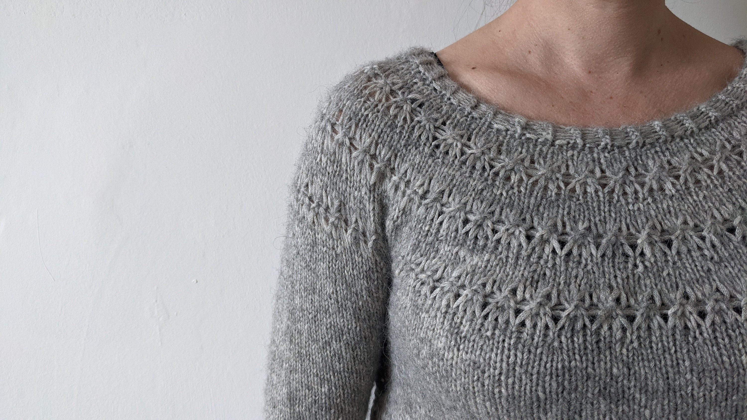 PATTERN Aran Weight Lace Yoke Sweater Knitting Pattern With PATTERN Aran Weight Lace Yoke Sweater Knitting Pattern With