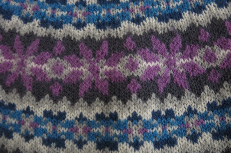 PATTERN Fairisle Sweater Dress Knitting Pattern PDF / Knitted Dress