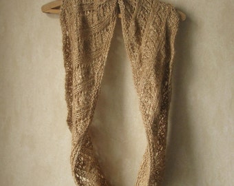 PATTERN Lace Cowl Pdf Knitting Pattern / Lacy Knitting Pattern / Aran Knit / Easy Knit Cowl / Quick Knit Scarf