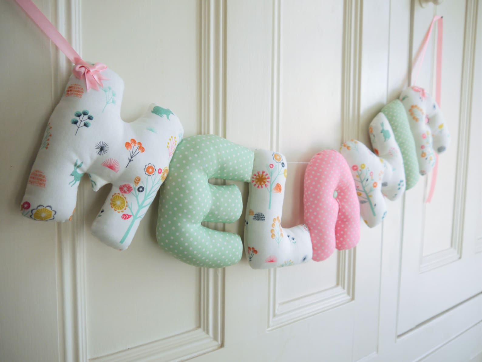 Personalized Baby name wall hanging woodland nursery decor. Etsy