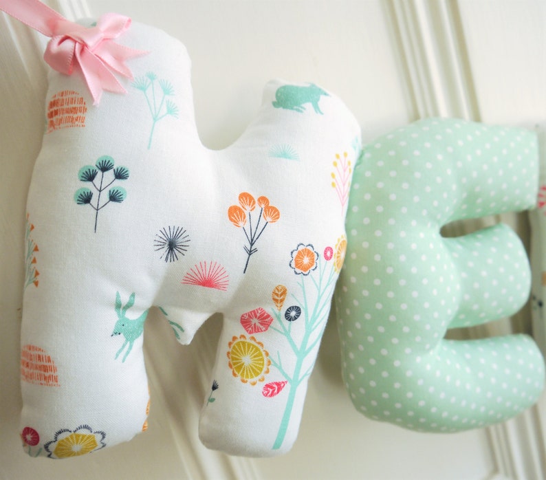 Personalized Baby name wall hanging woodland nursery decor. Etsy