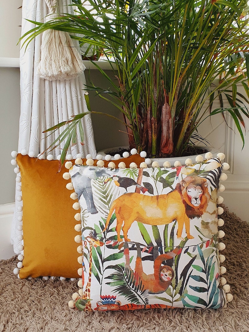 Safari Cushion Safari Nursery Lion Cushion Lion Nursery Etsy UK