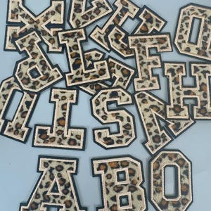 Animal Print Letter Patches, Iron On Patches, Name Patches, Personalised Patches, Alphabet Patches, A-Z Letters, Customise Your Clothes