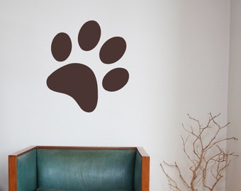 Grote poot print decoratieve vinyl wall art sticker sticker muurschildering. Huis, Wanddecoratie, Spiegel, Raam, Auto. Colour Blocking, Dier, Hond, Kat, Huisdier