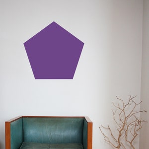 Large Pentagon, Decorative Vinyl Wall Art Sticker, Decal. Home, Wall, Mirror, Window, Furniture, Car Decor. Colour Blocking