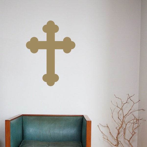 Large Cross, Crucifix Decorative Vinyl Wall Art Sticker, Decal, Mural. Home, Wall Decor, Mirror, Window. Church, Christian