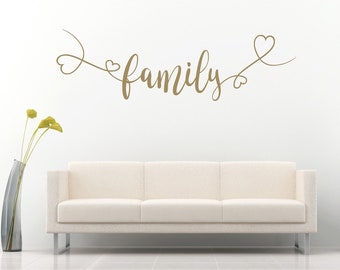 Family Quote, Vinyl Wall Art Sticker Decal Mural, Bedroom, Lounge. Home, Wall, Mirror, Window Decor. Inspirational, Motivational