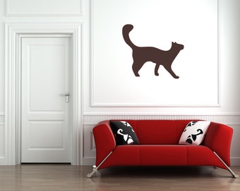 Large Cat Decorative Vinyl Wall Art Sticker Decal Mural. Home, Wall Decor. Halloween, Window, Mirror, Animals, Nature, Wildlife, Pets