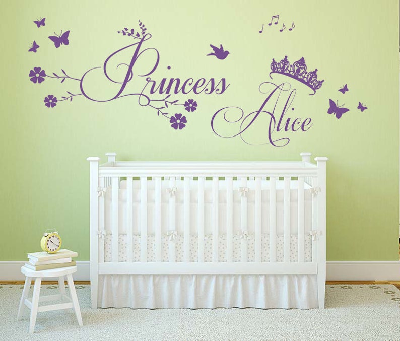 Personalised Name Princess Wall Art Decal Sticker Decal. Etsy