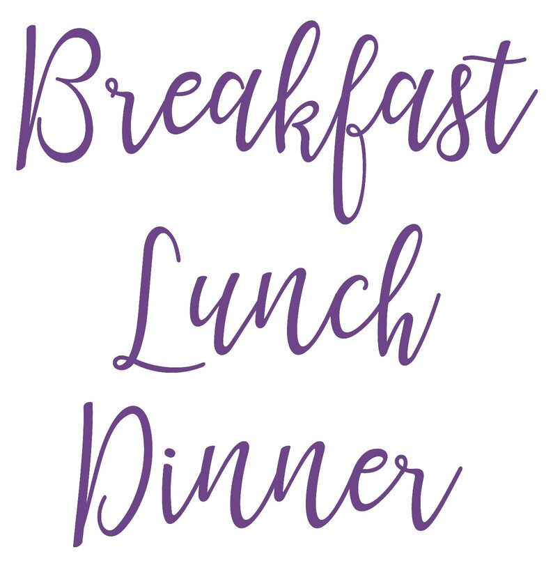 Breakfast Lunch Dinner Vinyl Sticker Decal Labels for Food - Etsy