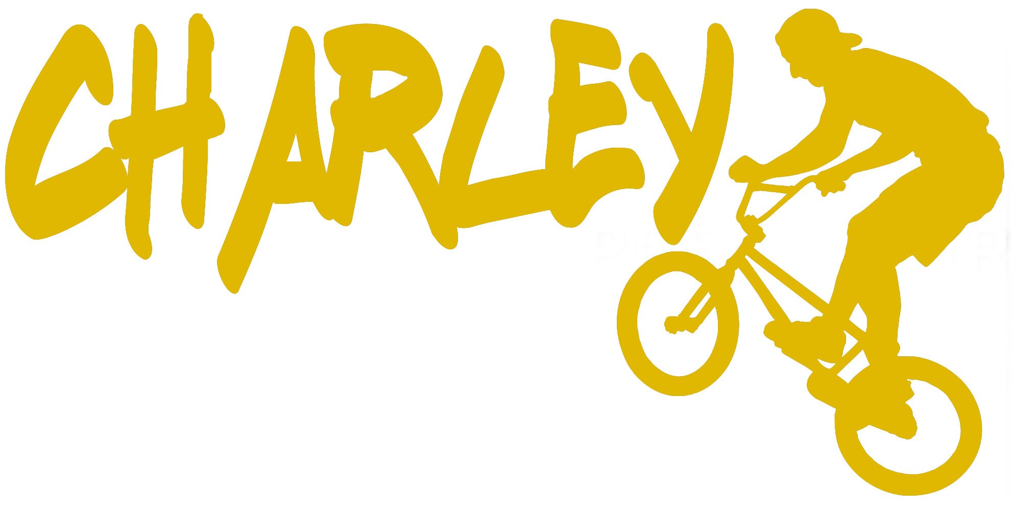Personalised Name BMX Vinyl Wall Art Sticker Decal. Home Etsy