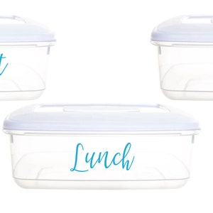 Breakfast Lunch Dinner Vinyl Sticker Decal Labels for Food | Etsy