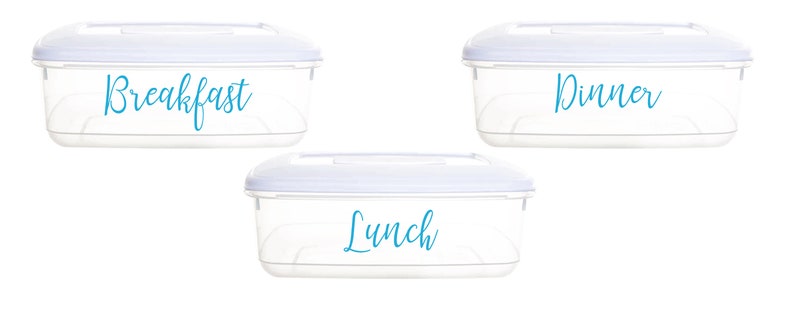 Breakfast Lunch Dinner Vinyl Sticker Decal Labels for Food - Etsy