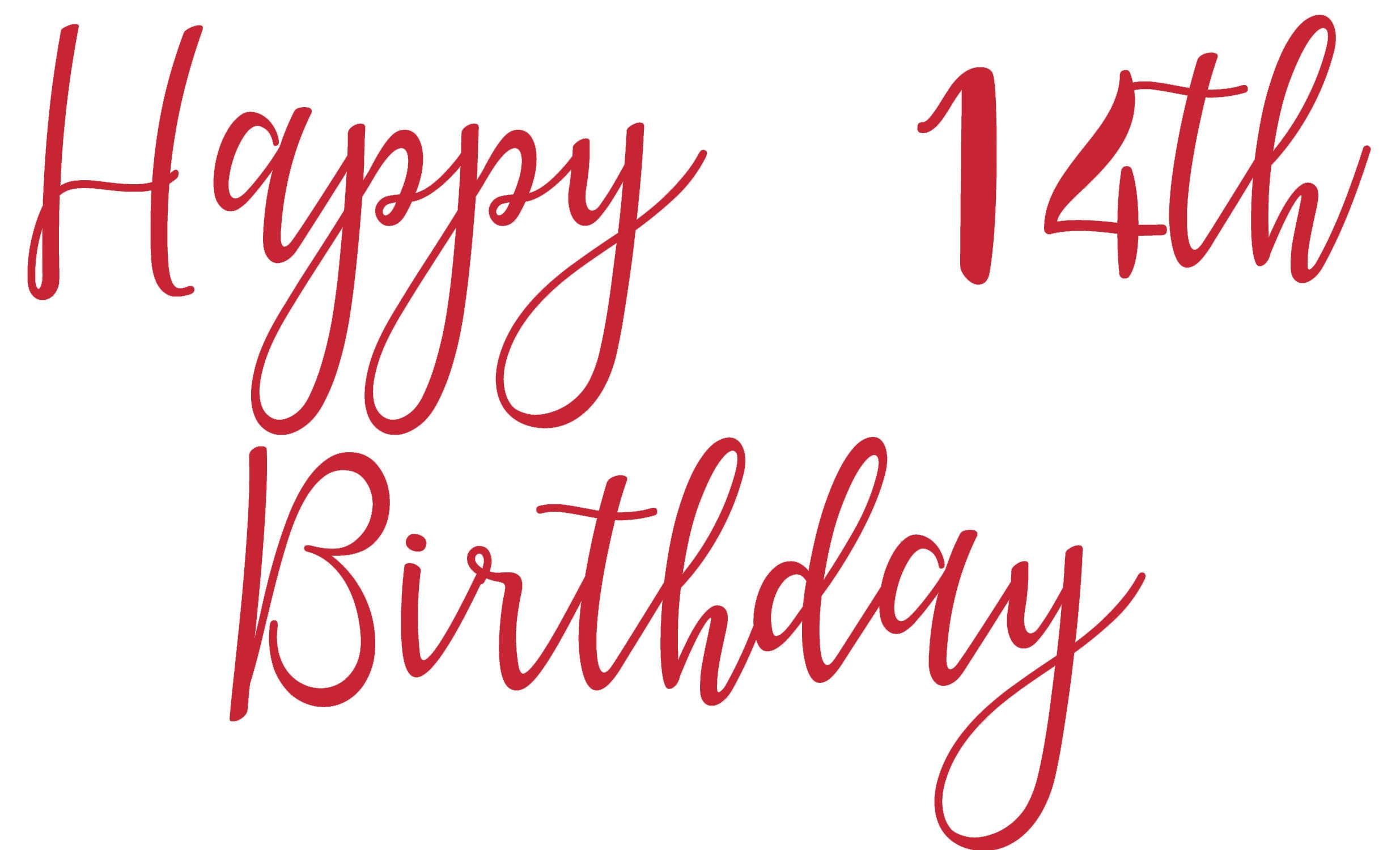Happy 14th Birthday Vinyl Sticker Decal Labels for Glasses | Etsy