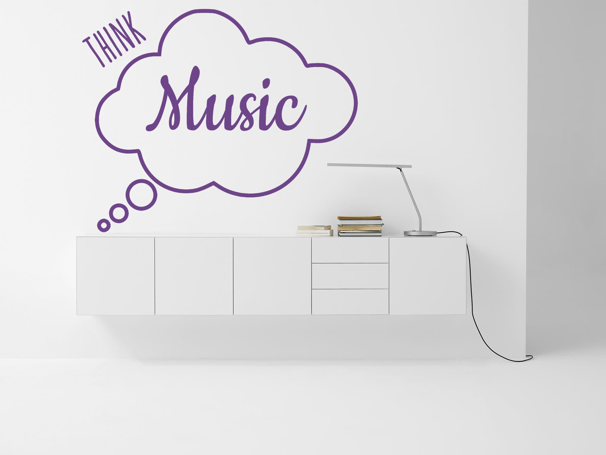 Think Music Quote Vinyl Wall Art Sticker Decal Mural. Home Etsy