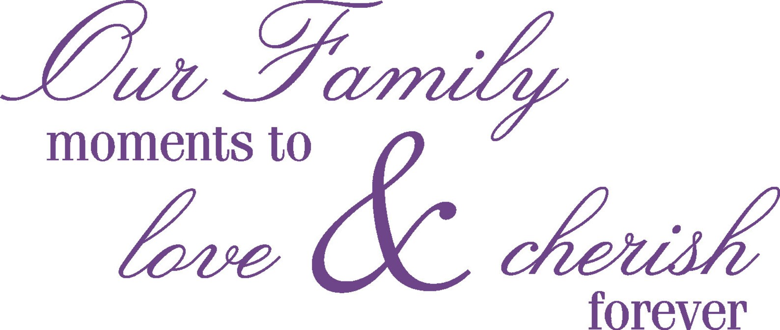 Our Family moments to love & cherish forever Quote Matt Etsy