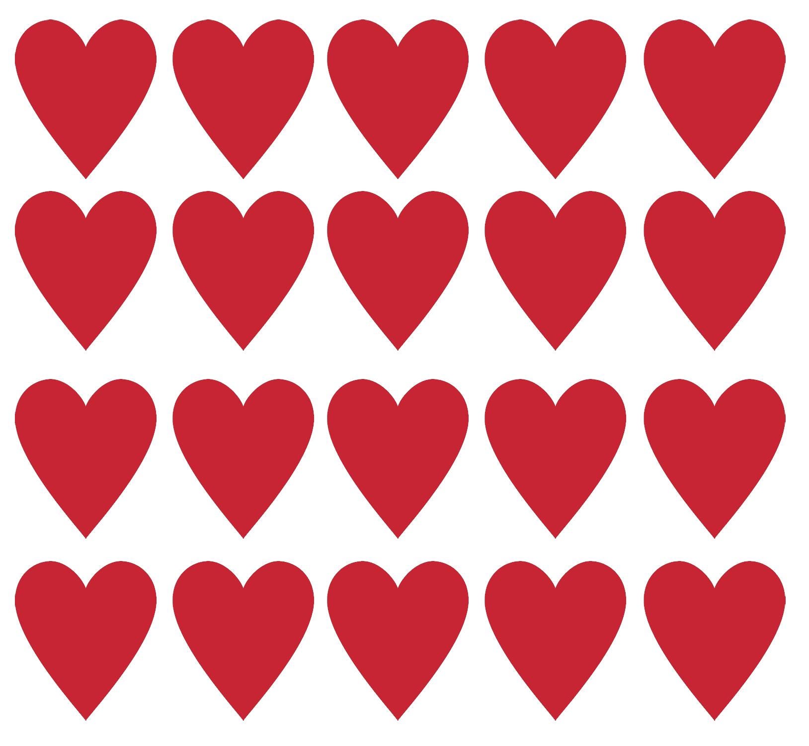20 X Vinyl Heart Stickers, Decal, Mural. Cardmaking, Scrapbooking ...