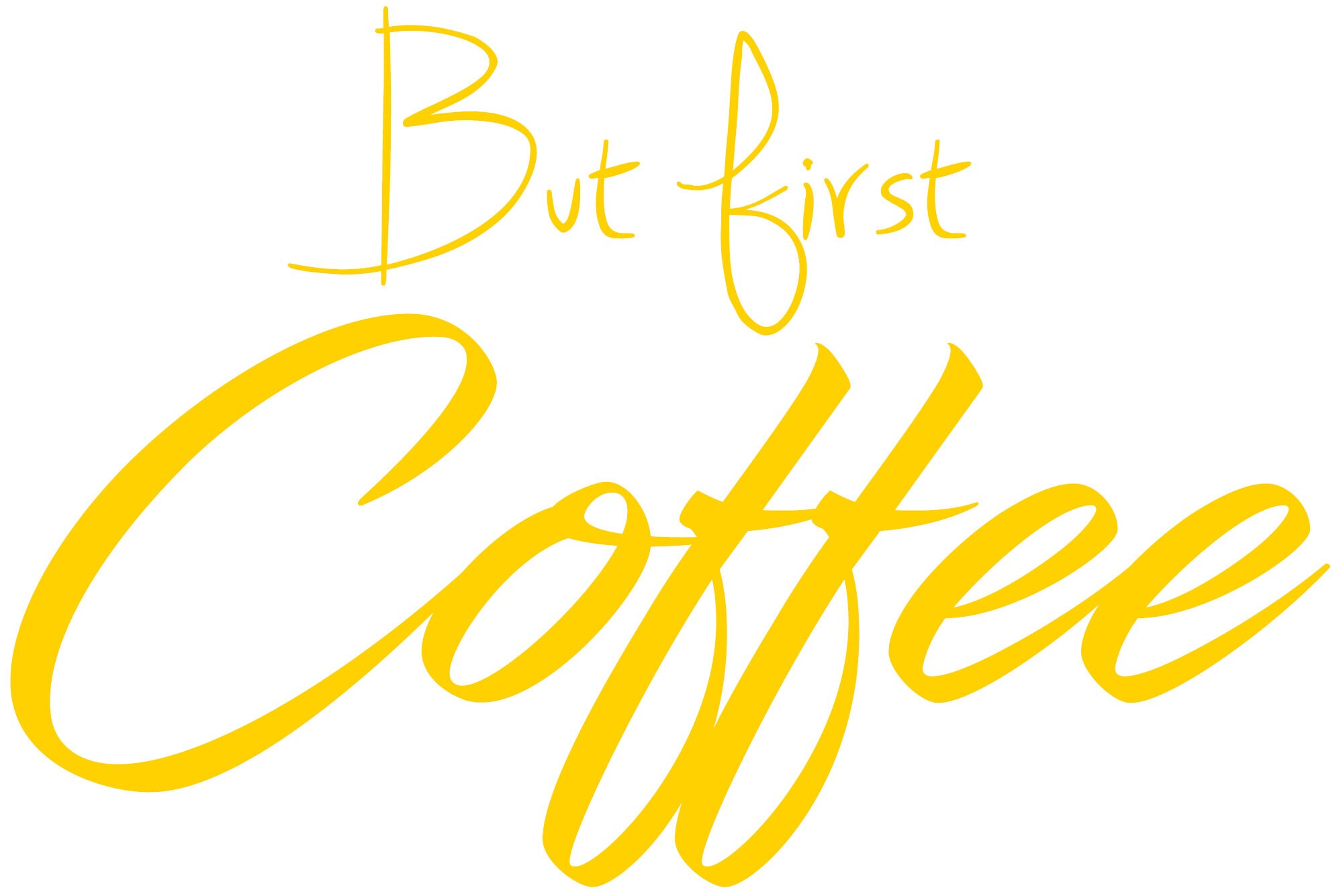 Maar eerst Koffie Citaat Vinyl Wall Art Sticker Sticker Etsy