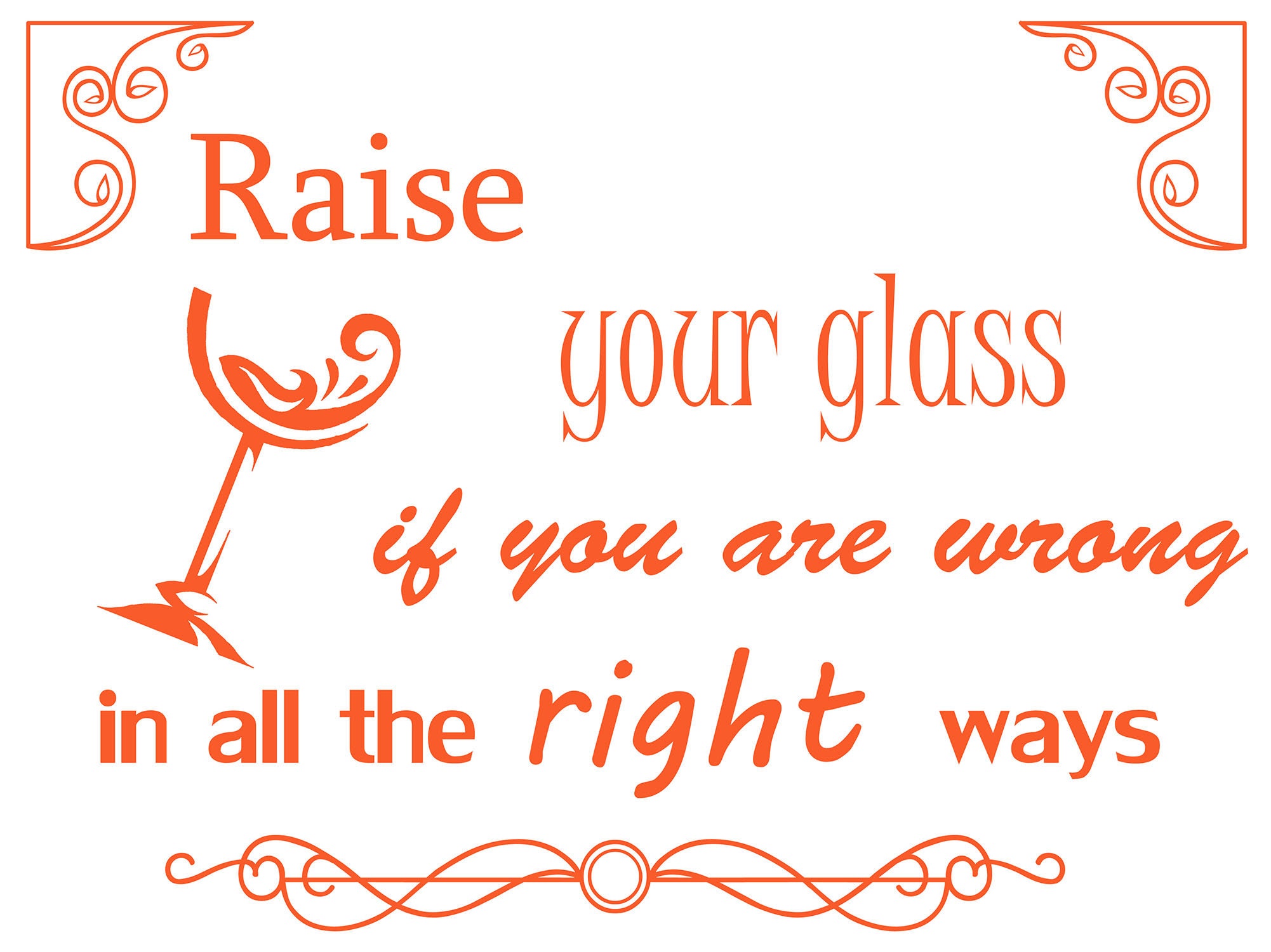 Pink Song Lyrics Quote 'raise Your Glass' Vinyl Wall Etsy UK