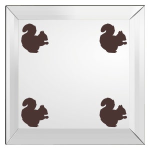 20 x Stickers muraux en vinyle en forme d'écureuil. Fabrication de cartes, artisanat, mur, fenêtre, miroir, meubles, décoration de voiture. Animaux, Nature