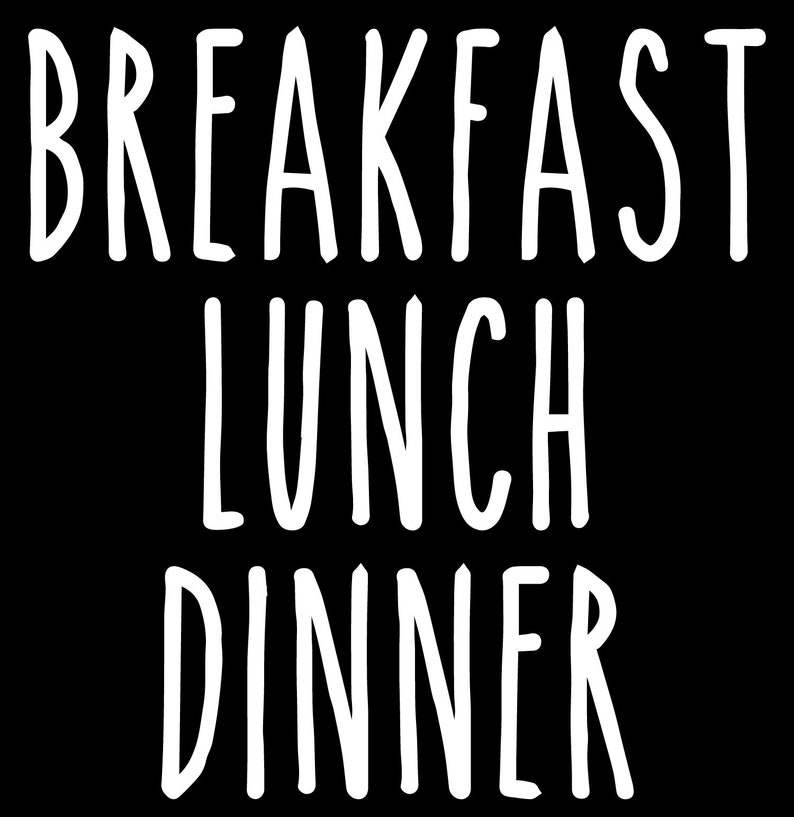 Breakfast Lunch Dinner Vinyl Sticker Decal Labels for Food - Etsy