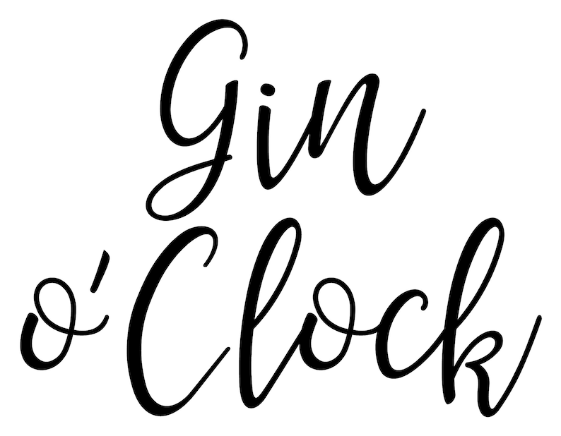 Gin o'Clock Vinyl Sticker Decal Labels for Glasses Etsy