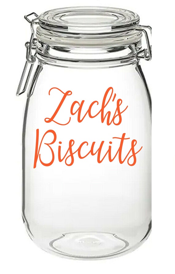 Personalised Biscuits Vinyl Sticker Decal Labels for Biscuit Etsy