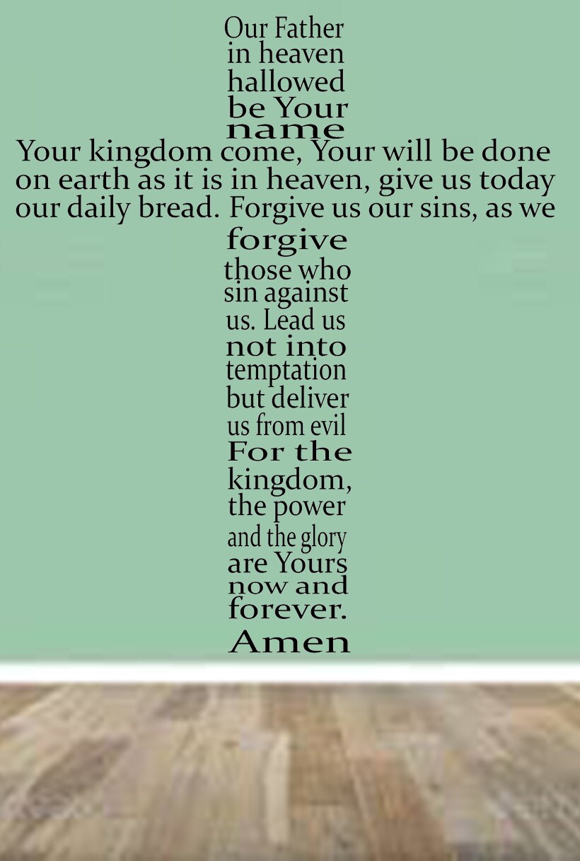 The Lord's Prayer Contemporary Version Christian Bible Etsy UK