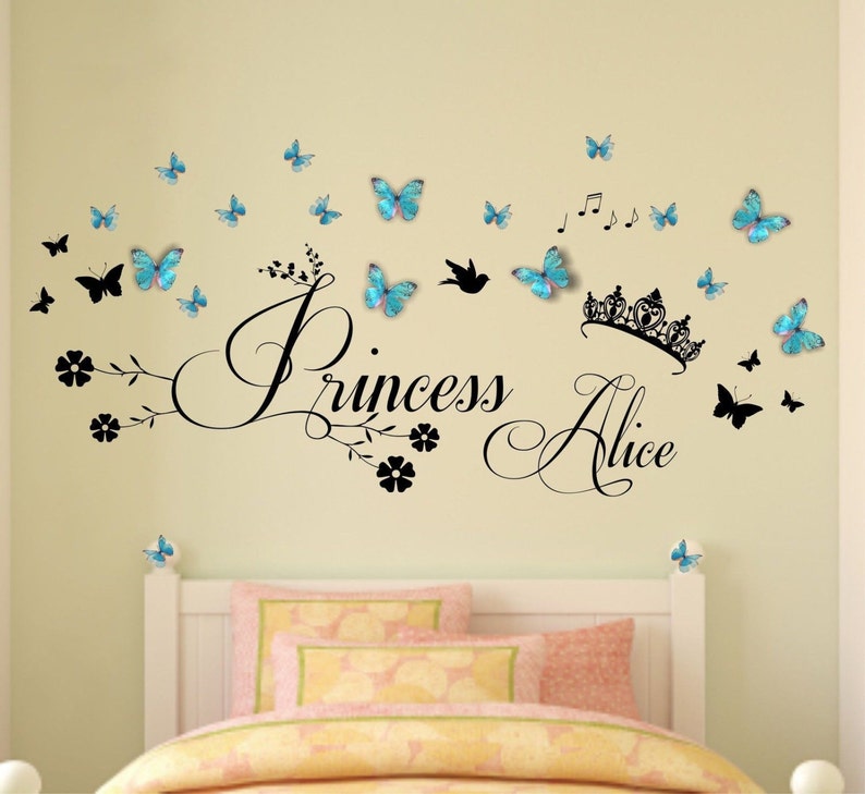 Personalised Name Princess Wall Art Decal Sticker Decal & Etsy