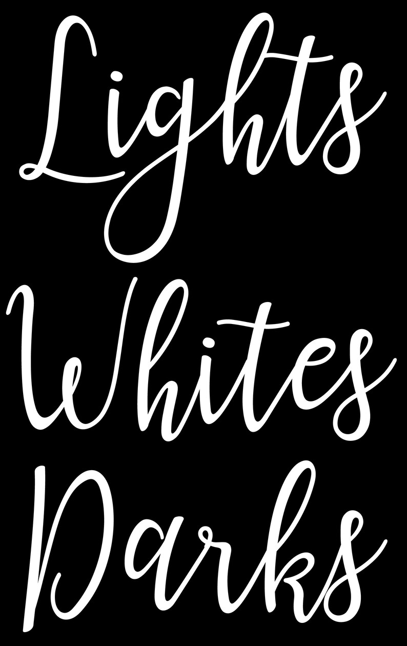 Lights Whites & Darks Vinyl Sticker Decal Labels for Laundry Etsy