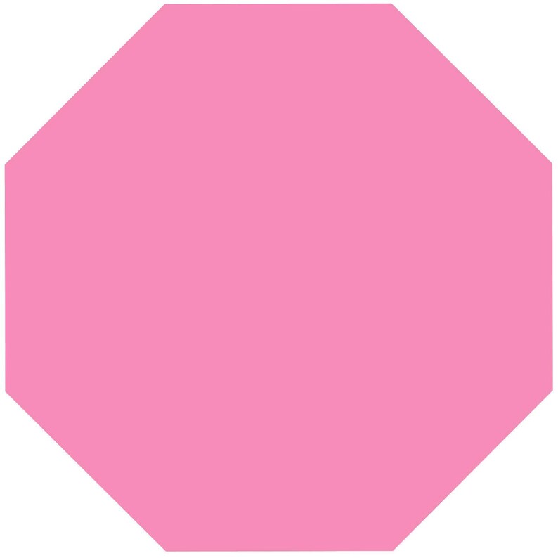 Large Octagon, Decorative Vinyl Wall Art Sticker, Decal. Home, Wall ...