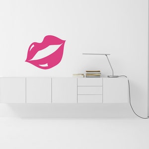 Large Lips Decorative Vinyl Wall Art Sticker Decal Mural. Home, Wall Decor, Mirror, Window. Lipstick, Kiss