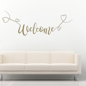 Welcome Quote, Vinyl Wall Art Sticker Decal Mural, Bedroom, Lounge. Home, Wall, Door Decor. Family Quote