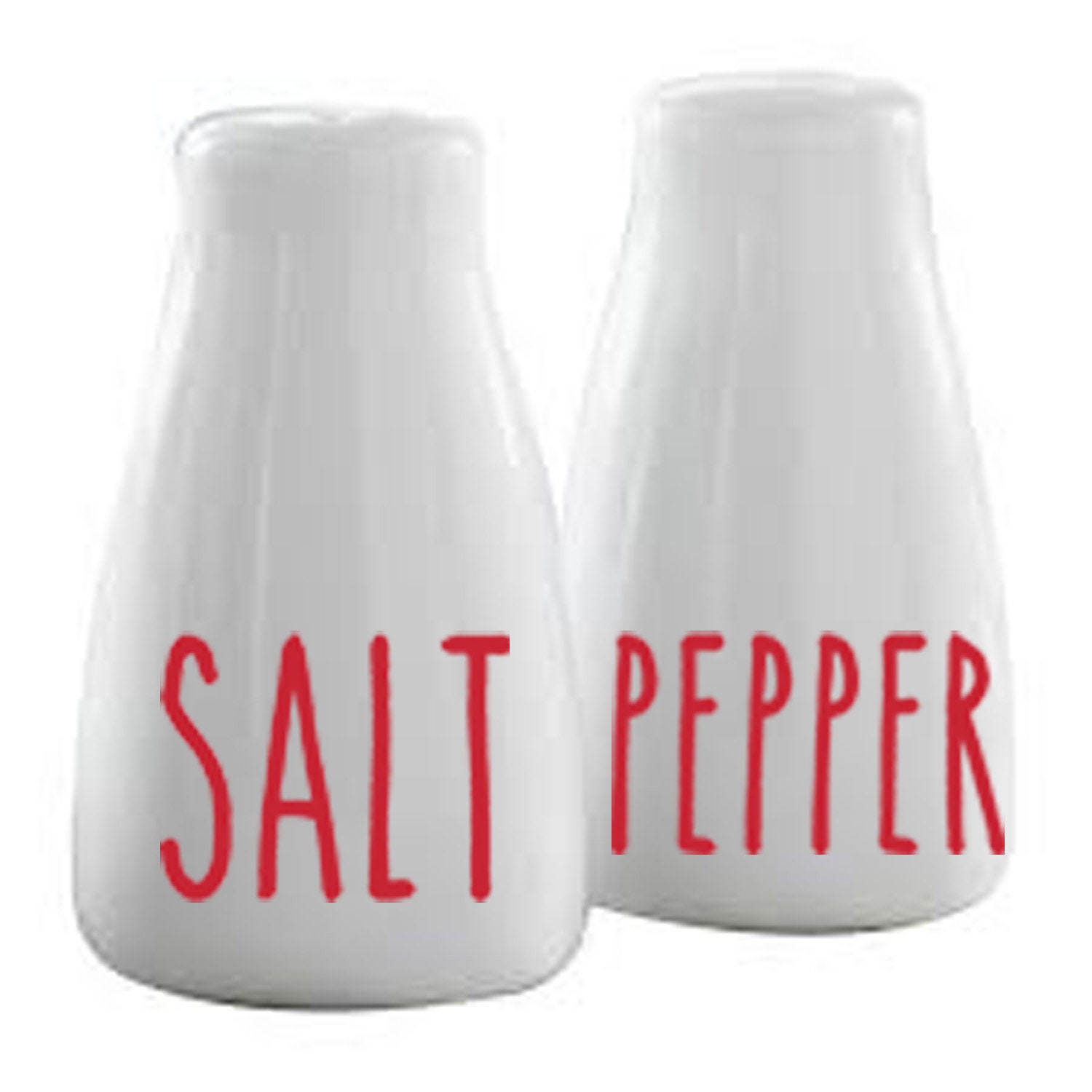 2 x Set Sale e Pepe Jar Country, Vetro Bianco e Nero Vintage, 4 Coperchi in Acci