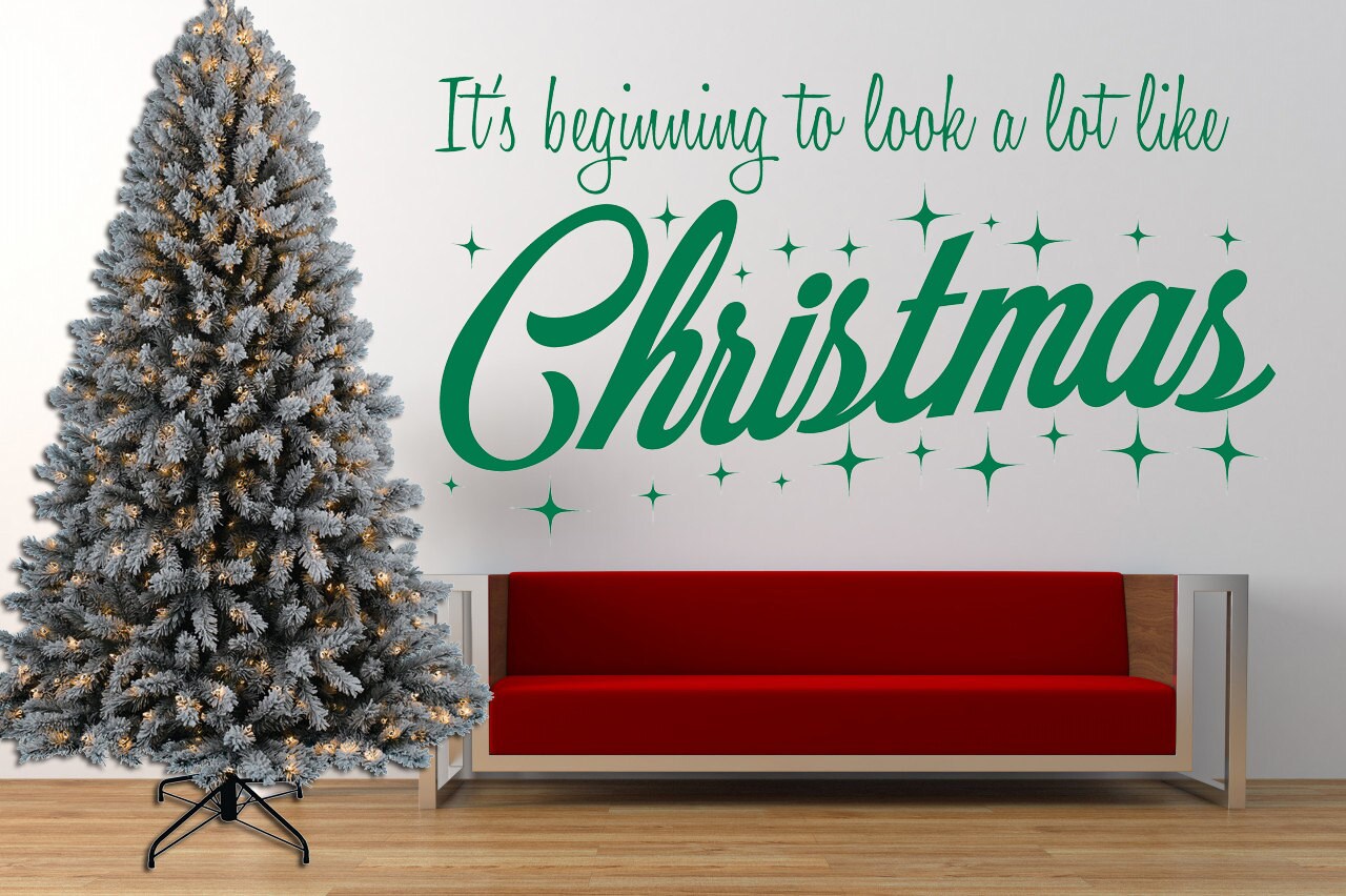 It's beginning to look a lot like Christmas Quote Vinyl | Etsy
