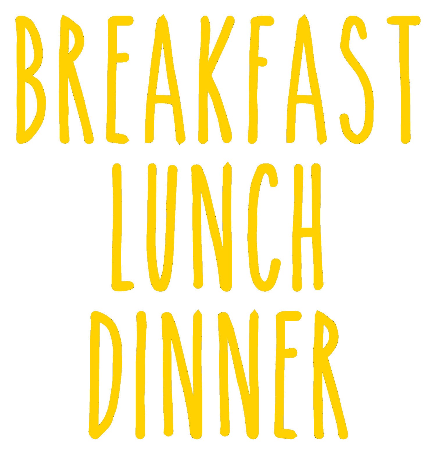 Breakfast Lunch Dinner Vinyl Sticker Decal Labels for Food - Etsy