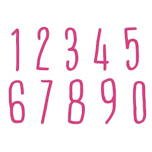 Vinyl Number Decal Sticker. Self Adhesive. House, Door, Wheelie Bin, Storage Boxes, Organisation. 1 Number supplied per order. 0-9