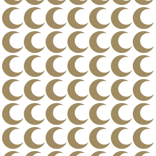 Small Crescent, Moon Shape Vinyl Stickers, Decal, Transfer. Wall, Window, Mirror, Car. Cardmaking, Scrapbooking, Crafting