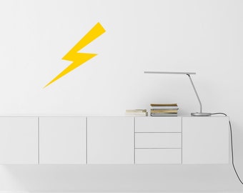 Large Lightning Bolt, Flash Decorative Vinyl Wall Art Sticker Decal Mural. Home, Wall Decor, Mirror, Window, Car.