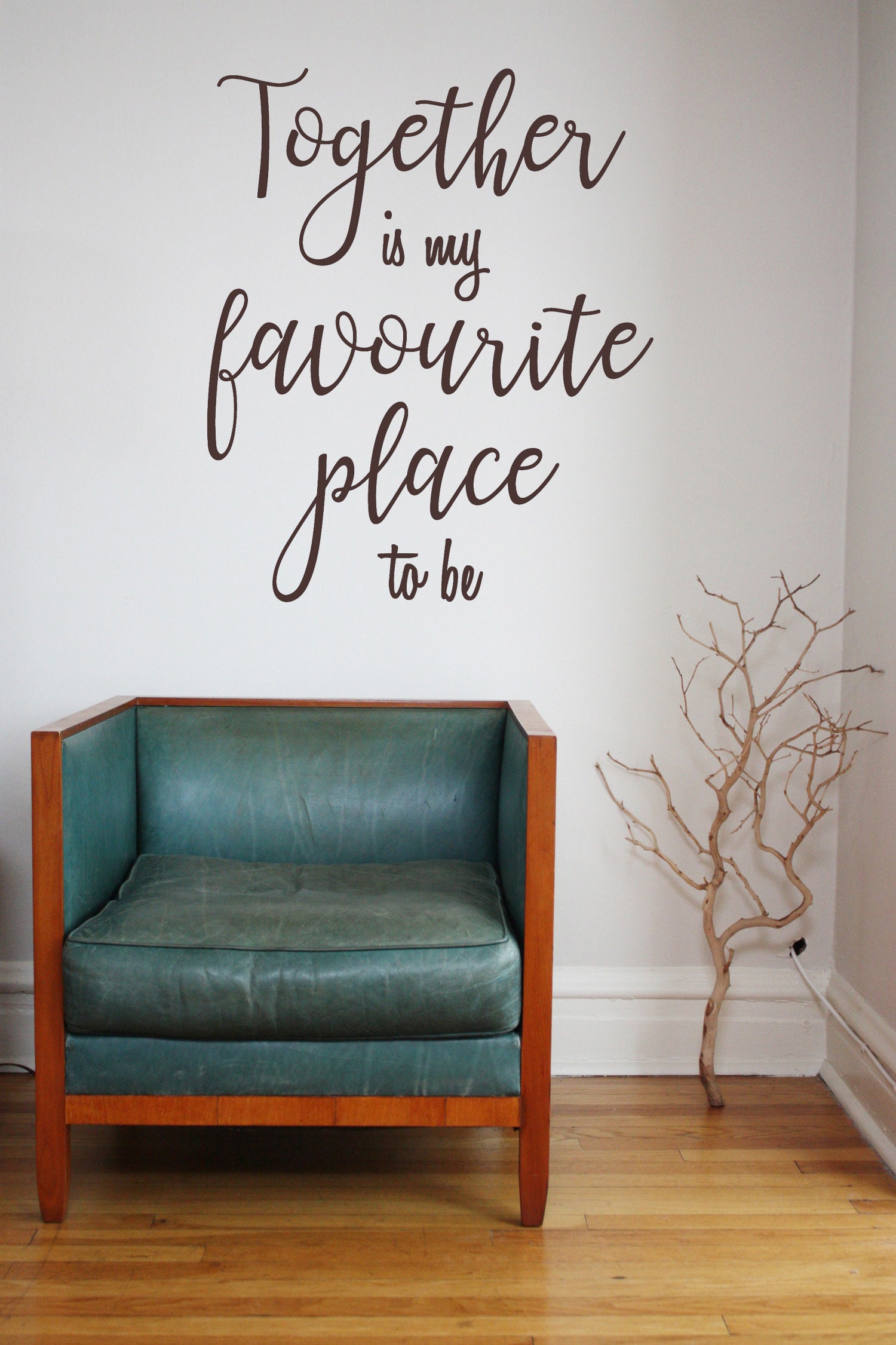 Together is My Favourite Place to Be Quote Vinyl Wall Art Etsy